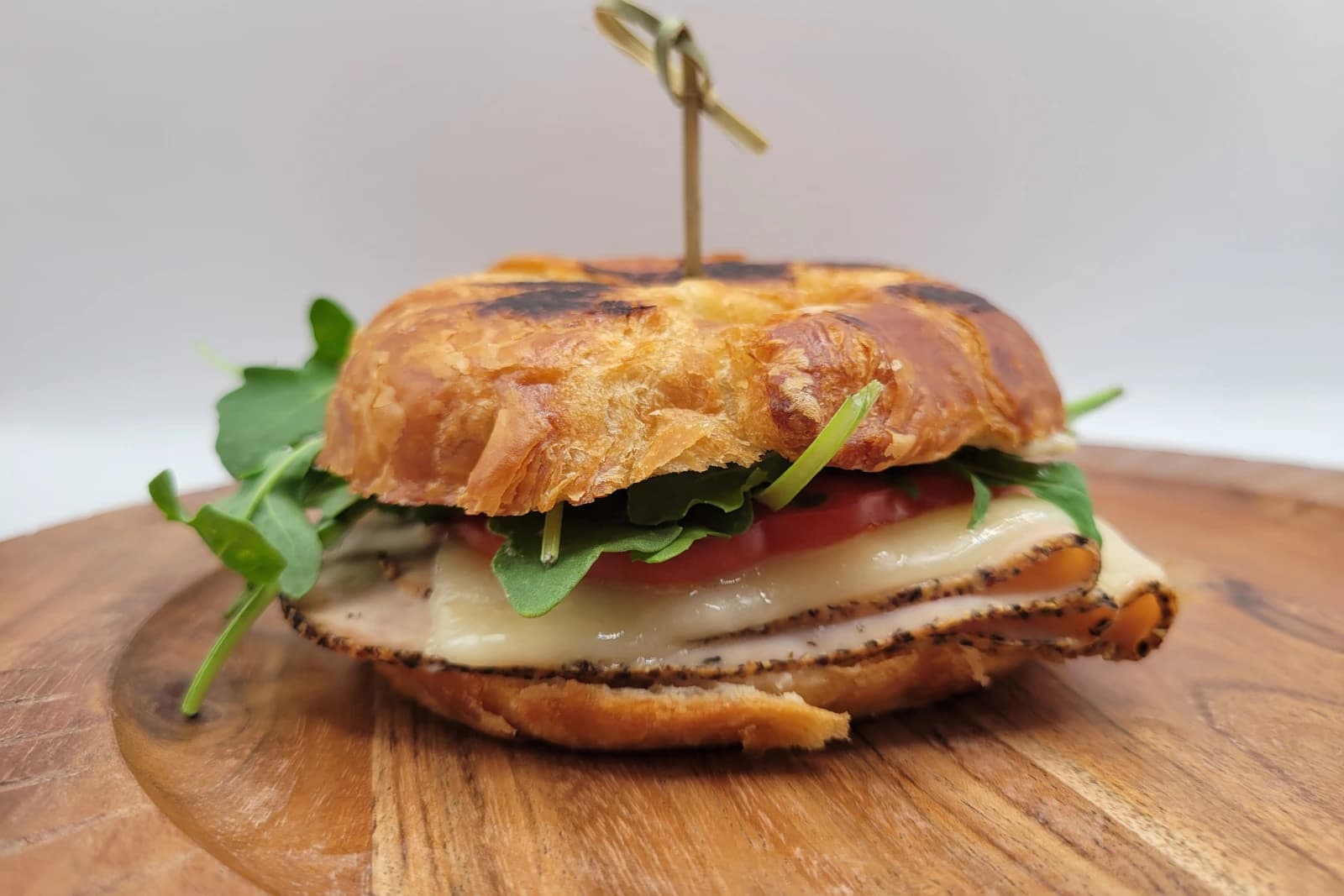 Turkey and Swiss on Croissant